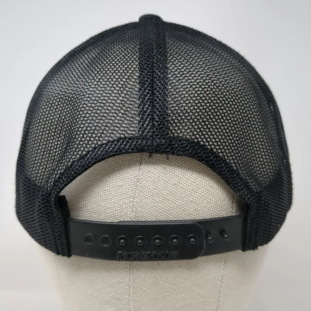 Richardson Trucker Hat Black One Size Ira's Madras OR Embroidered Adjustable